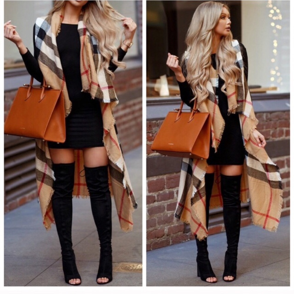 Sample Sale! New Plaid Vest w/ Frayed Ends - Picture 4 of 8